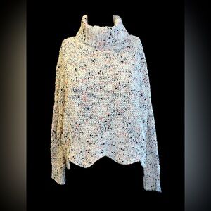 Moon & Madison Cozy Multicolor Knit Turtleneck Sweater